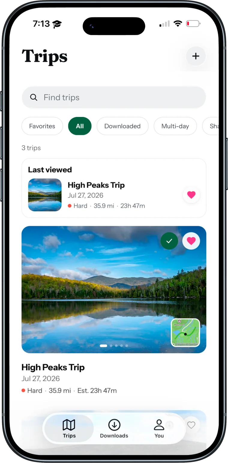 The RidgeSync trip library